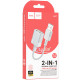 Переходник Aux Hoco LS37 Spirit 2in1 transparent external sound card USB to 3.5mm Gray - фото