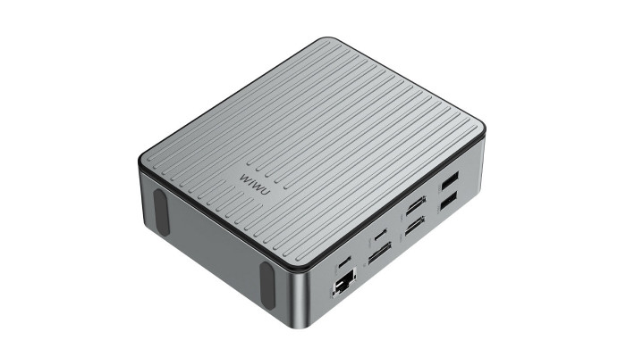 Перехідник HUB WIWU Matrix docking station 16in1 W1601 Gray - фото