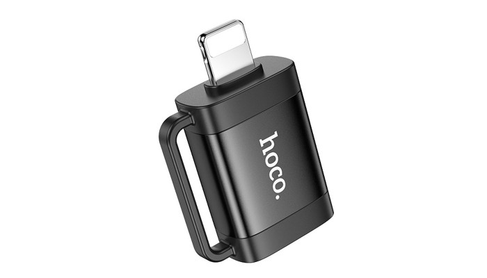 Перехідник Hoco UA31A OTG Lightning male to USB female Black - фото