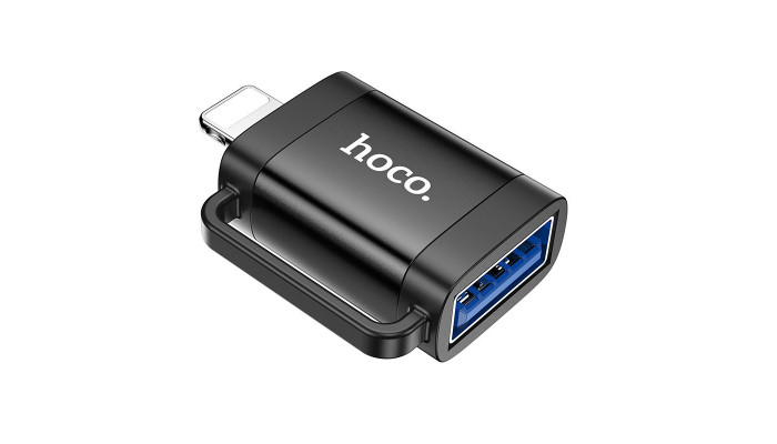 Перехідник Hoco UA31A OTG Lightning male to USB female Black - фото