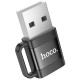 Перехідник Hoco UA31D OTG USB male to Type-C female USB2.0 Black - фото