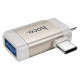 Перехідник Hoco UA31F OTG 2in1 Lightning male/Type-C male to USB female Gray - фото