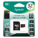Карта пам'яті Apacer microSDHC (UHS-1) 32Gb class 10 V10 A1 R100MB/s + SD adapter Black - фото