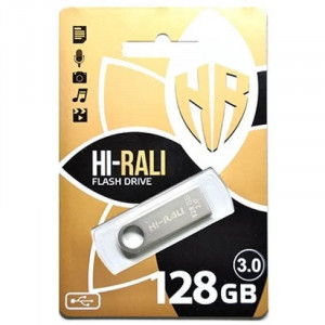 Флеш накопитель USB 3.0 Hi-Rali Shuttle 128 GB Серебряная серия Серебряный