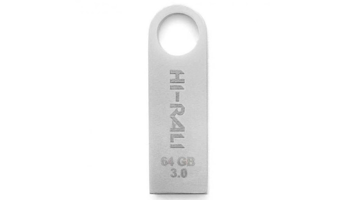 Флеш накопитель USB 3.0 Hi-Rali Shuttle 64 GB Серебряная серия Серебряный - фото