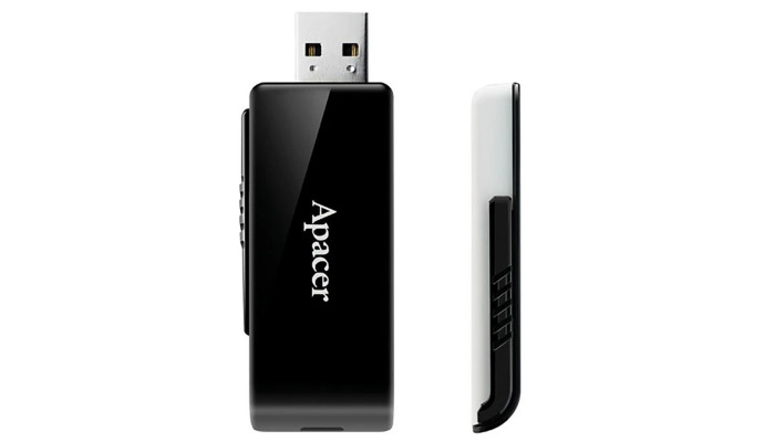 Флеш накопичувач Apacer USB 3.2 AH350 64Gb Black - фото