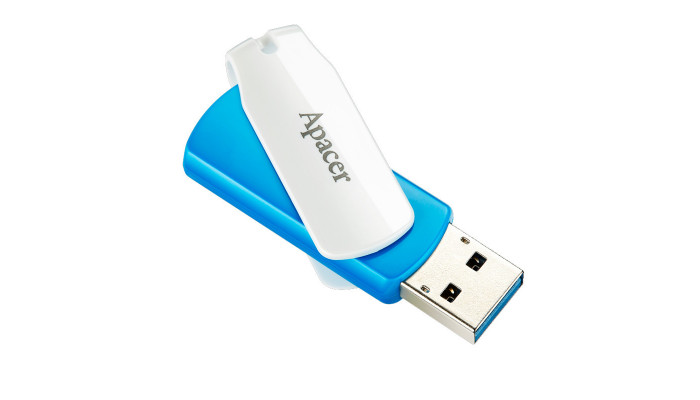 Флеш накопитель Apacer USB 3.2 Gen1 AH357 128GB Blue / White - фото