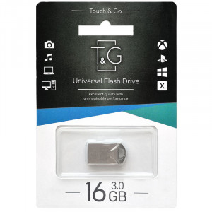 Флеш-драйв USB 3.0 Flash Drive T&G 106 Metal Series 16GB Серебряный