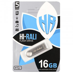 Флеш накопитель USB 3.0 Hi-Rali Shuttle 16 GB Серебряная серия Серебряный