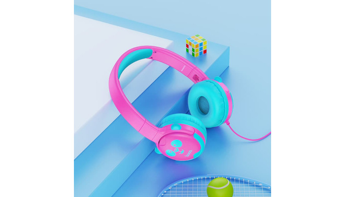 Накладні навушники Hoco W31 Childrens Рожево-блакитний - фото