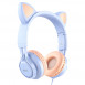 Накладні навушники Hoco W36 Cat ear (3.5mm/1.2m) Dream Blue