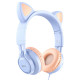 Накладные наушники Hoco W36 Cat ear Dream Blue - фото