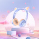Накладні навушники Hoco W36 Cat ear Dream Blue - фото