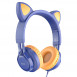 Накладні навушники Hoco W36 Cat ear (3.5mm/1.2m) Midnight Blue