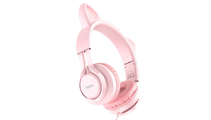 Накладные наушники Hoco W36 Cat ear Pink - фото