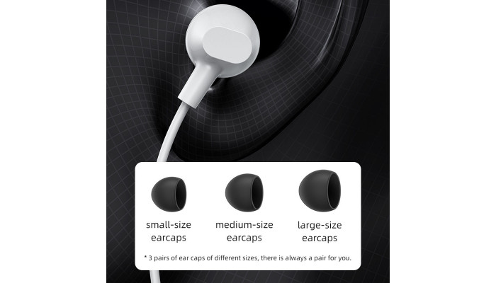 Навушники Usams US-SJ594 EP-47 з мікрофоном (3.5mm/1.2m) White - фото