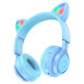 Накладные беспроводные наушники Hoco W39 Cat ear Blue
