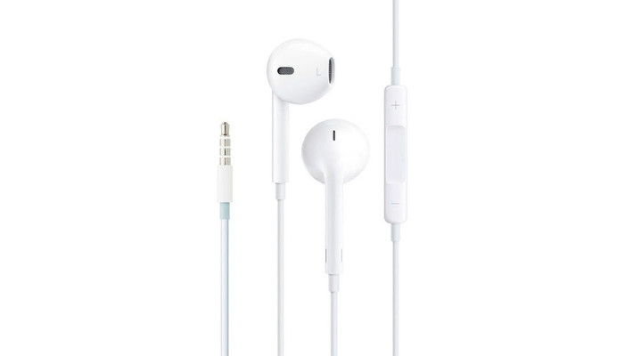 Наушники EarPods with 3,5 mm connector for Apple (AAA) (no box) White - фото