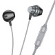 Стерео Наушники Hoco M125 Smart metal universal (3.5mm/1.2m) Metal gray - фото