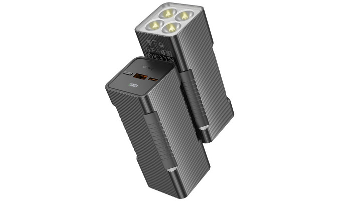 Зовнішній акумулятор Power Bank Hoco Q15 Flashlight 22.5W 10000 mAh Black - фото