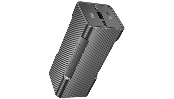 Зовнішній акумулятор Power Bank Hoco Q15 Flashlight 22.5W 10000 mAh Black - фото