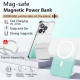 Портативное ЗУ Power Bank JJT-A27-1 Gradient PD20W+QC 22.5W с Беспроводное зарядное устройство 10000 mAh White / Green - фото