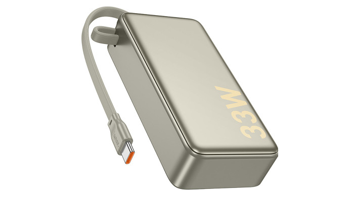 Портативное ЗУ Power Bank Hoco Q27A Jewel 22.5W+PD33W 10000 mAh Titanium gold - фото