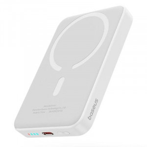 Портативное ЗУ Power Bank Baseus Magnetic Mini Air 20W c Беспроводное зарядное устройство 10000 mAh P10059001313 Stellar White