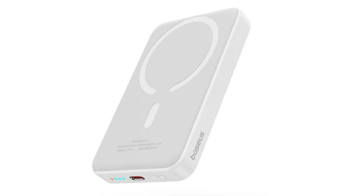 Портативний ЗП Power Bank Baseus Magnetic Mini Air 20W c БЗП 10000 mAh P10059001313 Stellar White - фото