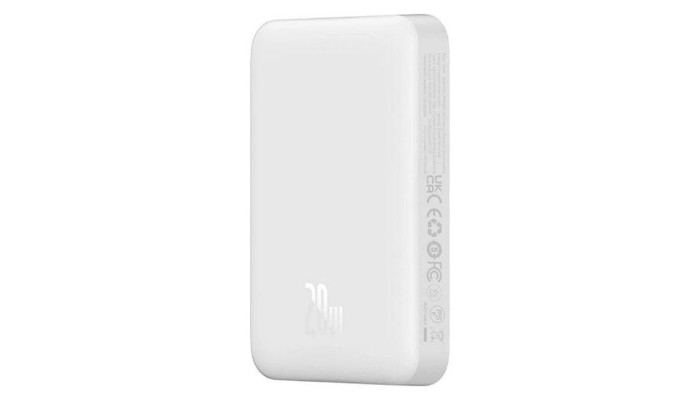 Портативное ЗУ Power Bank Baseus Magnetic Mini Air 20W c Беспроводное зарядное устройство 10000 mAh P10059001313 Stellar White - фото