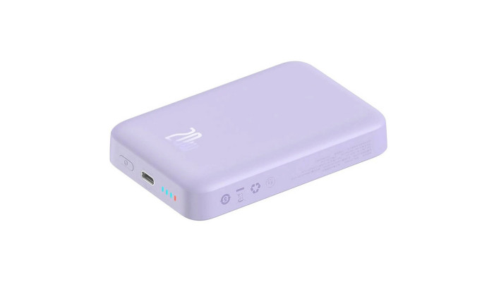 Портативний ЗП Power Bank Baseus Magnetic Mini Air 20W c БЗП 10000 mAh P10059001313 Nebula Purple - фото