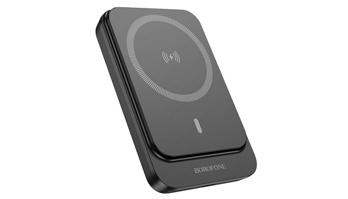 Портативное ЗУ Power Bank BOROFONE BJ63A Nimble PD20W с Беспроводное зарядное устройство 10000 mAh Black - фото