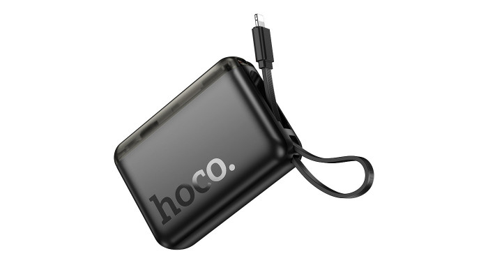 Портативний ЗП Power Bank Hoco J139 Hero 22.5W+PD20W + Lightning 10000 mAh Black - фото