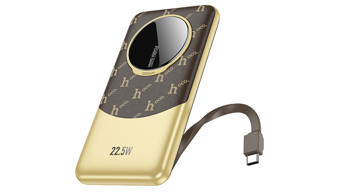 Портативное ЗУ Power Bank Hoco Q29 Nobility 22.5W+PD20W + Type-C 10000 mAh Brown - фото