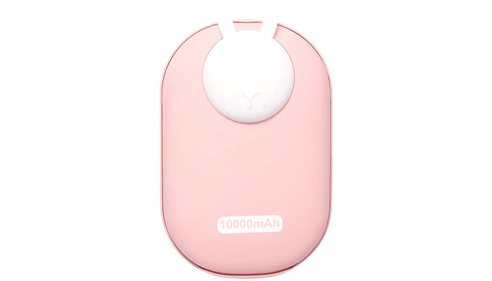 Портативное ЗУ Power Bank GXZ-N705 2in1 с обогревателем для рук 10000 mAh Pink / Rabbit - фото