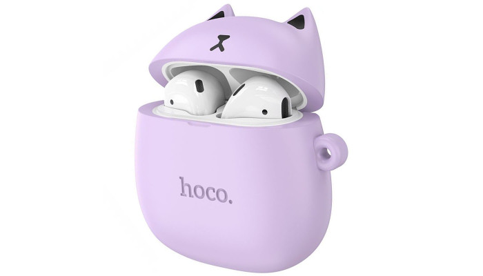 Беспроводные TWS наушники Hoco EW45 Lilac Cat - фото