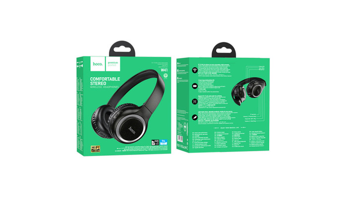 Накладні бездротові навушники Hoco W41 Charm Black - фото