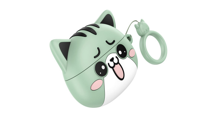 Бездротові TWS навушники Hoco EW48 Mint Cat - фото