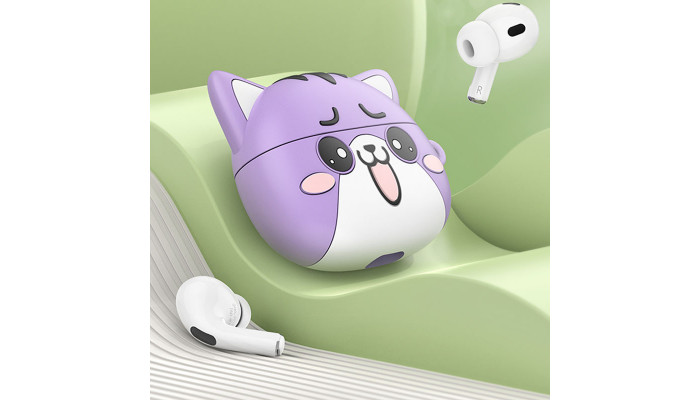 Беспроводные TWS наушники Hoco EW48 Purple Cat - фото