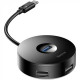 Переходник HUB Baseus Round Box Type-C to USB 3.0 + 3USB 2.0 (CAHUB-G) Черный - фото