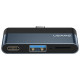 Переходник HUB Usams US-SJ491 Type-C Mini Hub (Type-C + USB + Micro SD) Темно-серый - фото