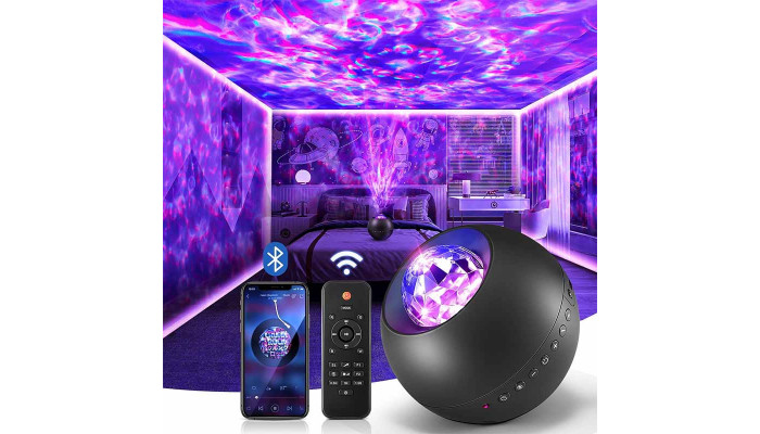 Проектор-нічник Ocean Dream E14 with Bluetooth and Remote Control Black - фото