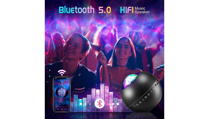 Проектор-ночник Ocean Dream E14 with Bluetooth and Remote Control Black - фото