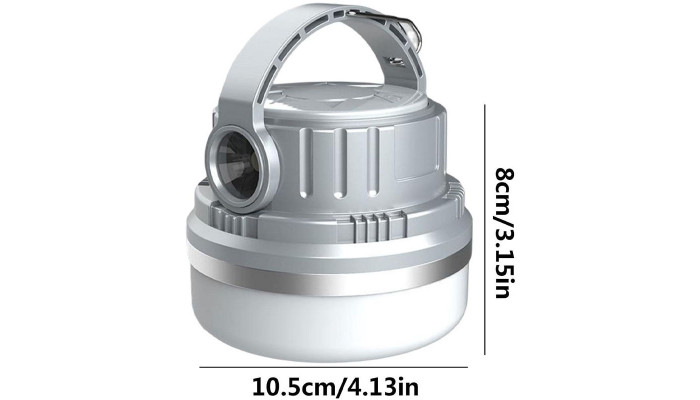 Кемпінговий ліхтар акумуляторний AK-004 Solar Silver - фото