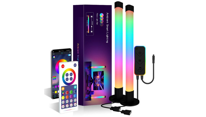 Настольная LED лампа RGB 5V Panel 2 Single side Bluetooth dual pack USB with app Black - фото