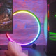 Настільна LED лампа RGB Intelligent circular atmosphere light Bluetooth USB with app Black - фото