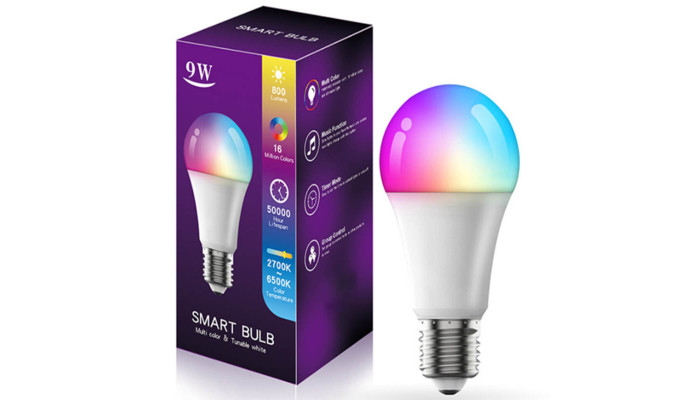 Світлодіодна RGB лампочка Smart bulb light 1 with Bluetooth E27 with app White - фото