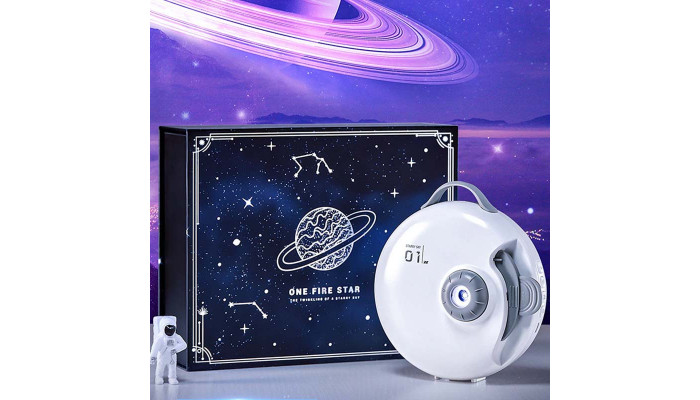 Проектор-ночник Galaxy E18 with Bluetooth and Remote Control + 4 discs 1800 mAh White - фото