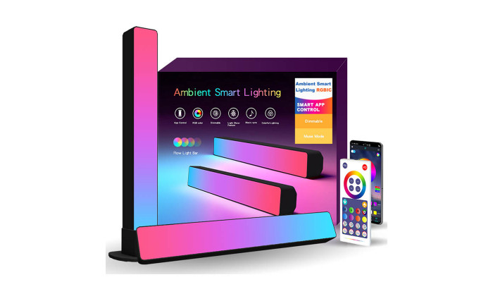 Настольная LED лампа RGB 12V Panel 3 Bluetooth dual pack EU plug with app Black - фото