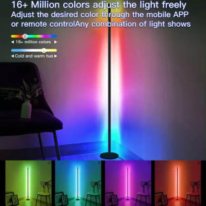 Напольная угловая LED лампа RGB SAL-005B 120cm Bluetooth USB with app Black